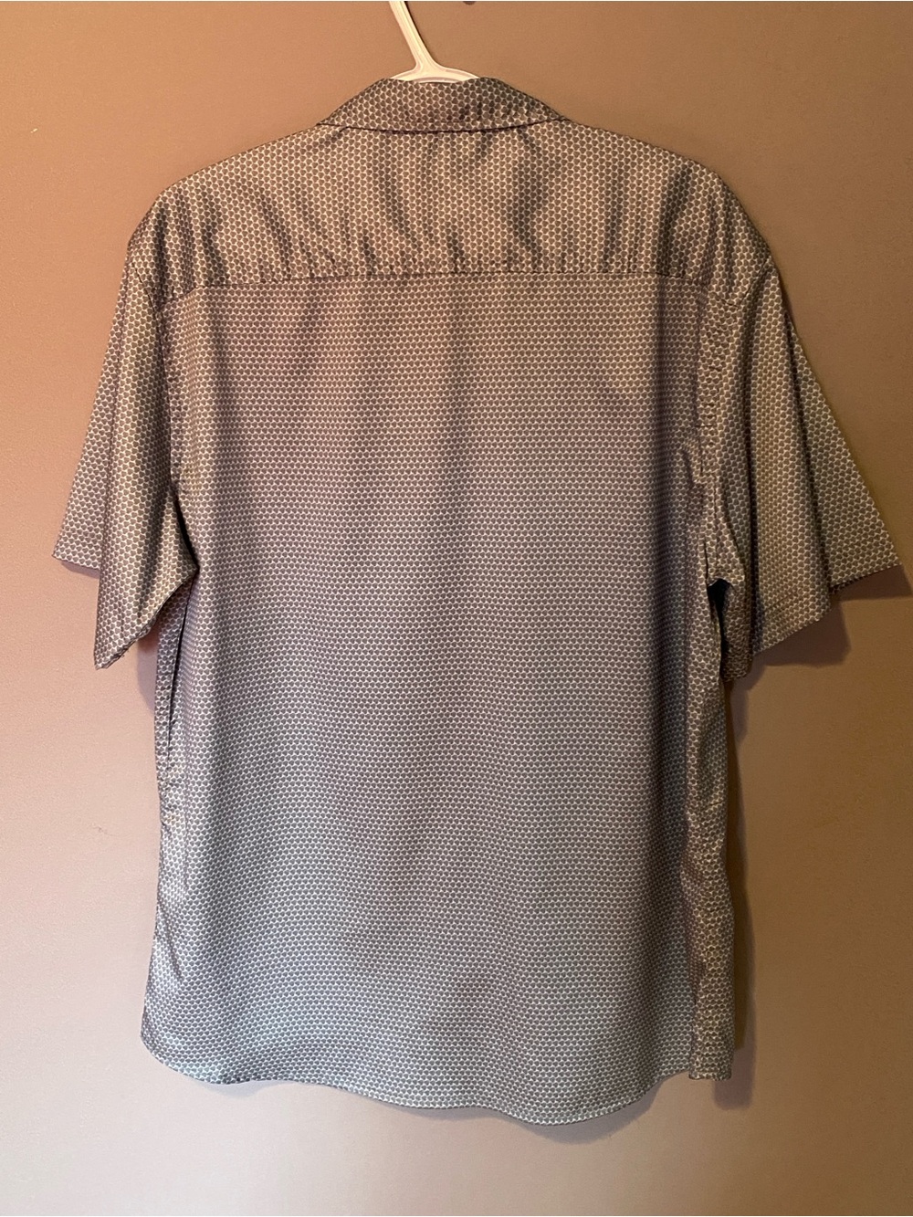 Men's Short-Sleeve Patterned Button-Up Shirt - light Green-Grey
